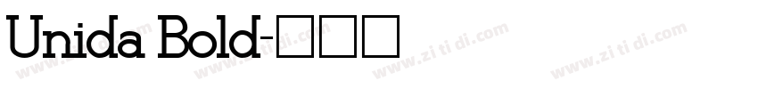 Unida Bold字体转换